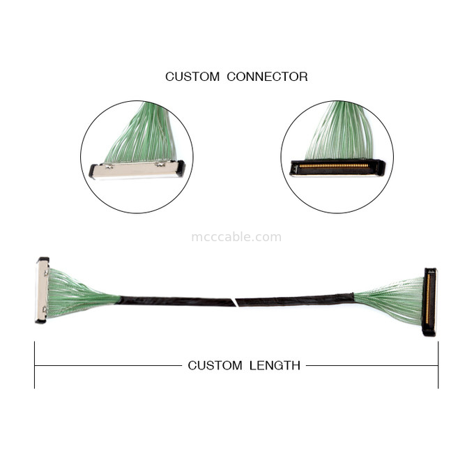 50 Pin 20380-R30T-06 LVDS EDP Micro Coaxial Cable Assembly 50P konektor