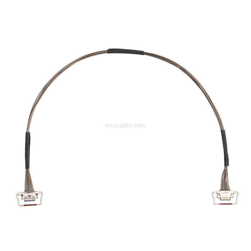 10 Pin Micro Coaxial Cable 0.4mm Pitch 20633-310T-01S Lvds Untuk Kamera Termal