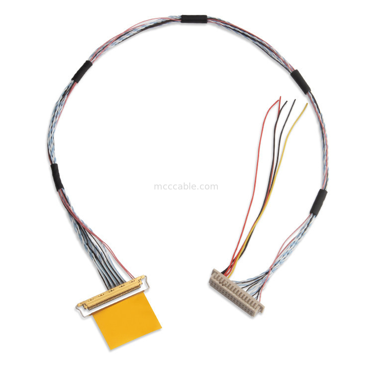 1.25mm 0.5mm Lvds Koaksial Kabel Df13 30ds 1.25 Untuk 20453-240T-03 0.5mm pitch