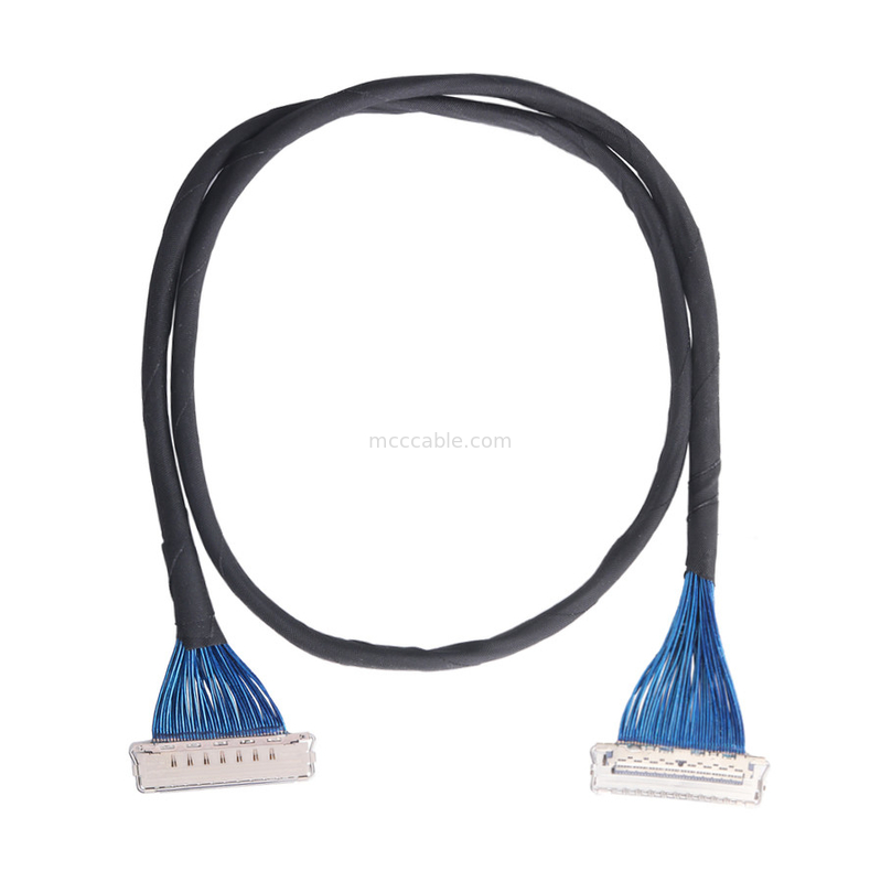 IDC CABLE 20679 20729 Seri 20679-050T-01 50P 0.4mm Pitch Horizontal Mating Kabel Koaksial Miniatur kustomisasi