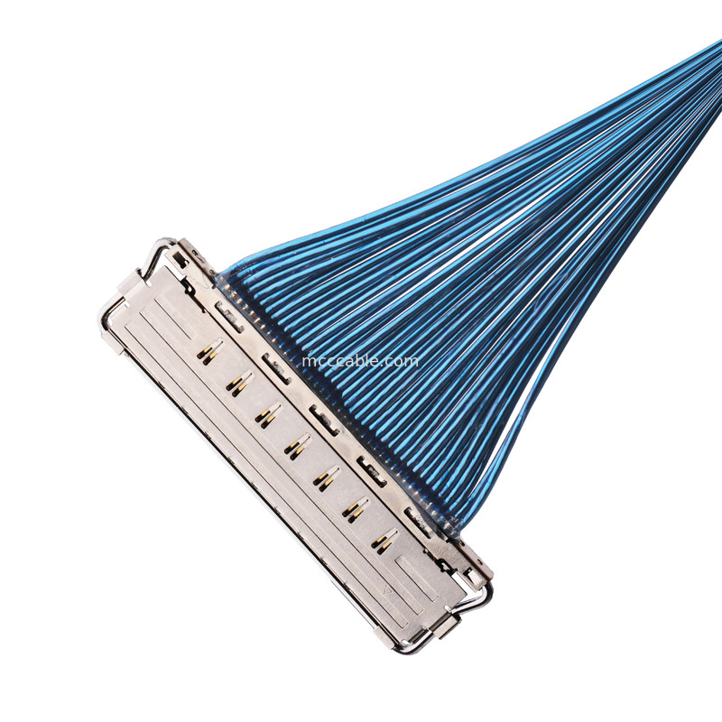 IDC CABLE 20679 20729 Seri 20679-050T-01 50P 0.4mm Pitch Horizontal Mating Kabel Koaksial Miniatur kustomisasi