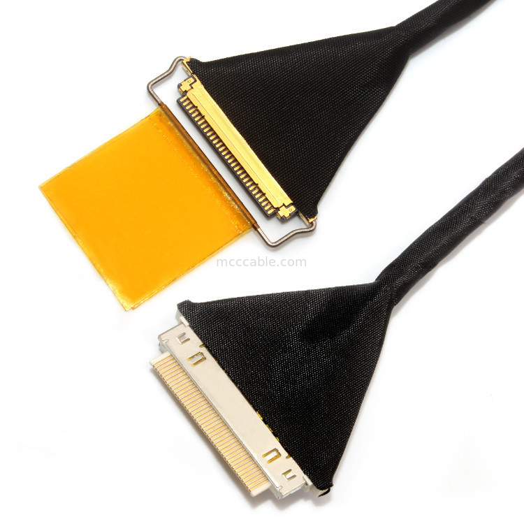 Lvds edp kabel kabel lcd Aces 50204 030 Untuk 20453-230t 30 pin 0.4mm LVDS Kabel perakitan
