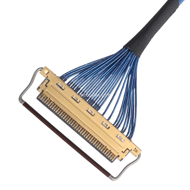 20453-240t-03 Untuk 20453-230t-03 30P 40P 0.5mm Pitch 36AWG Lvds Kabel Majelis