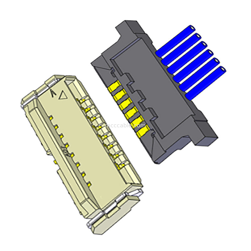 Konektor Kabel Coaxial Lvds Untuk Monitor Lcd DW-5 20598-010T-02 Pitch 0,5mm 10 Pin