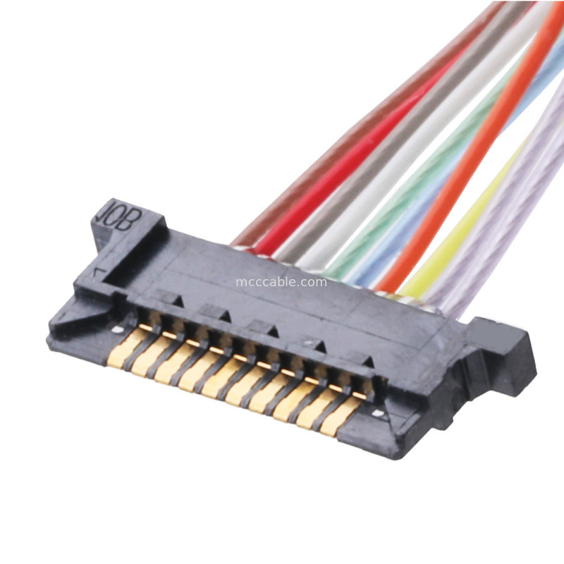 Konektor Kabel Coaxial Lvds Untuk Monitor Lcd DW-5 20598-010T-02 Pitch 0,5mm 10 Pin