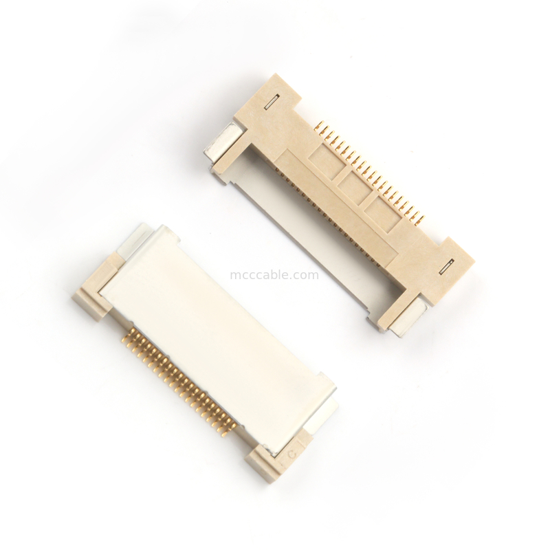 Kabel LVDS 20143-020E-20F Konektor kabel udara mikro koaksial 0.5mm Pitch Untuk peralatan elektronik