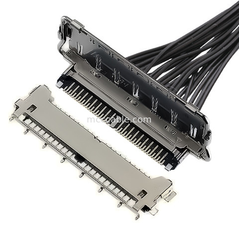 jenis konektor lvds 40 pin konektor lvds 20977-040T 040E 01 Tipe kawin horisontal Konektor mikro-koaksial