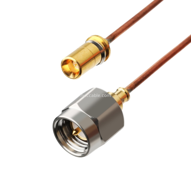 Rohs Semi-rigid Koaksial Kabel Vita 67 Smpm Straight Plug Untuk Sma Male Straight Plug Sro47