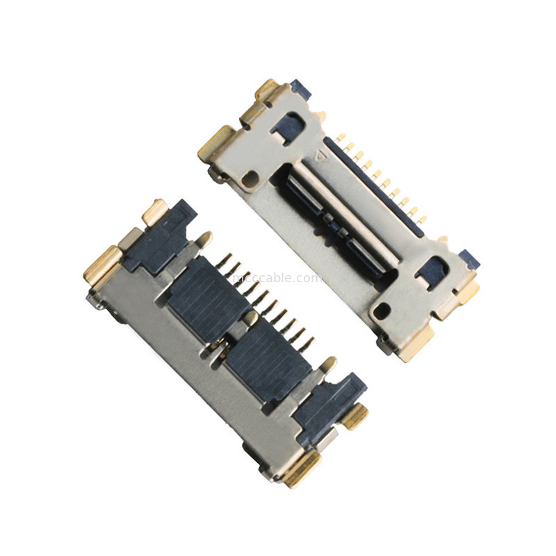 Seri 20633 20Gbps/ Jalur 20525-210E-02 Konektor Koaksial Mikro Kursi Ujung Pelat Pitch 0,4mm