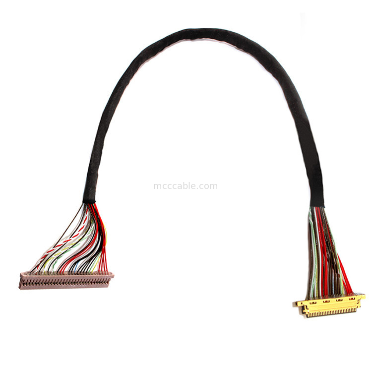 0.4mm / 1.25mm Pitch 30PIN Untuk 30PIN I 20453 Lvds Kabel Untuk Lcd Monitor