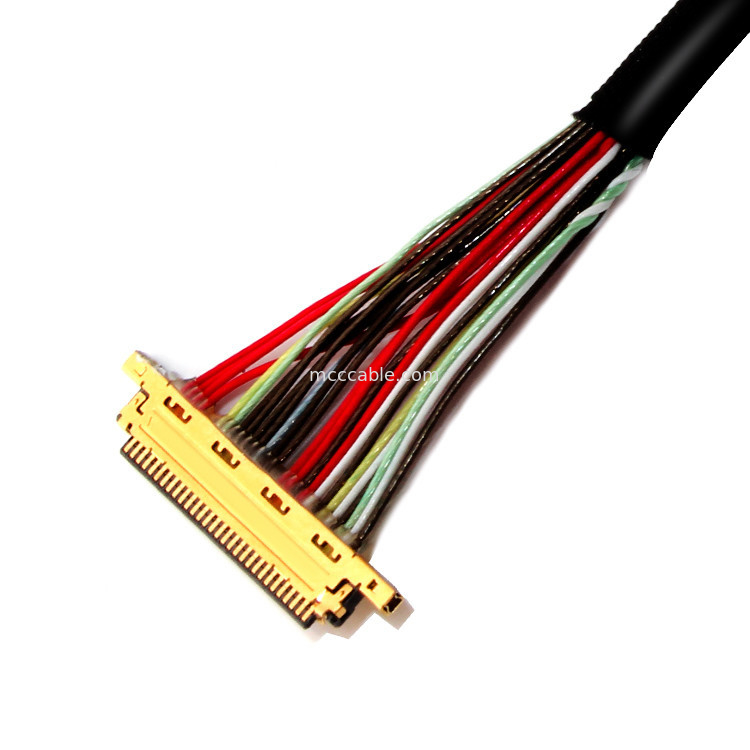 0.4mm / 1.25mm Pitch 30PIN Untuk 30PIN I 20453 Lvds Kabel Untuk Lcd Monitor