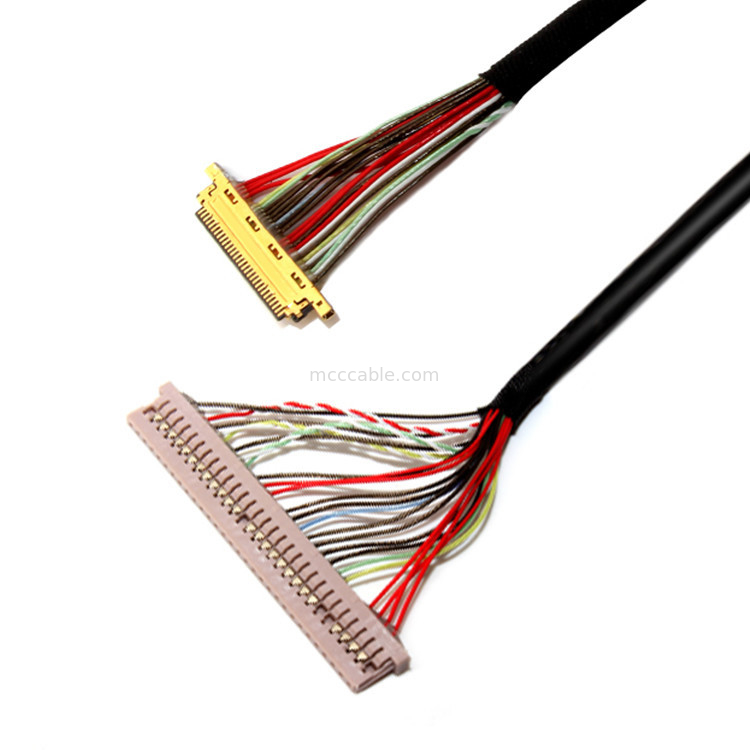 0.4mm / 1.25mm Pitch 30PIN Untuk 30PIN I 20453 Lvds Kabel Untuk Lcd Monitor