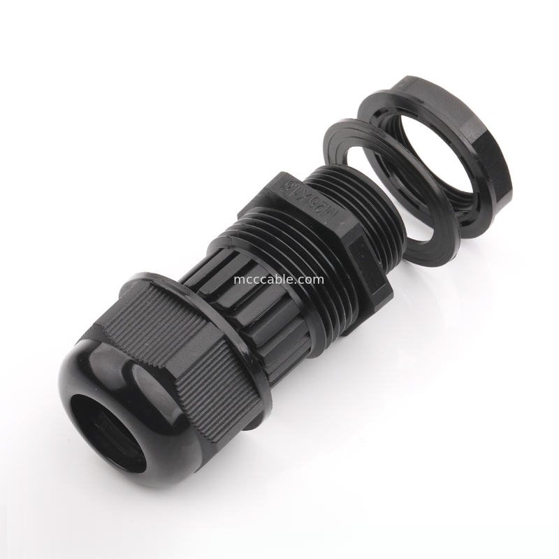 M25 Shell konektor tahan air industri dengan 3Pin / 4Pin / 6Pin / 7Pin / 8Pin Mendukung pemrosesan kawat yang disesuaikan OEM / ODM
