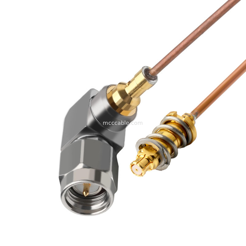 Vita 67 Smpm lurus Semi kaku Kabel koaksial Jack To Ra Sma Plug Sudut kanan Plug konektor Sro47