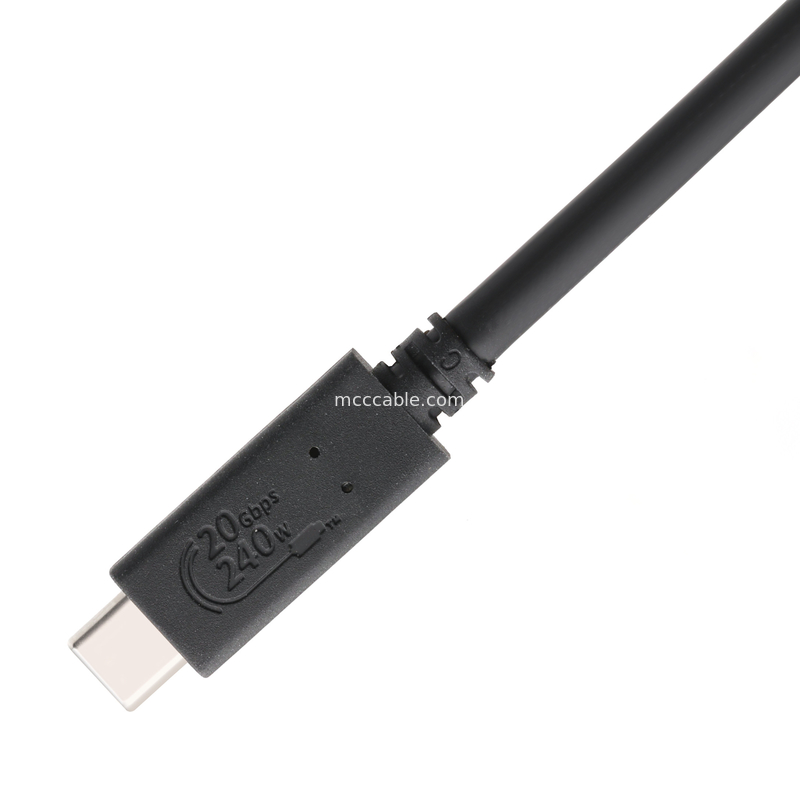 Kabel USB4 8K 240W 20Gbps Kabel USB4 kelas industri kecepatan transmisi ultra tinggi super cepat pengisian