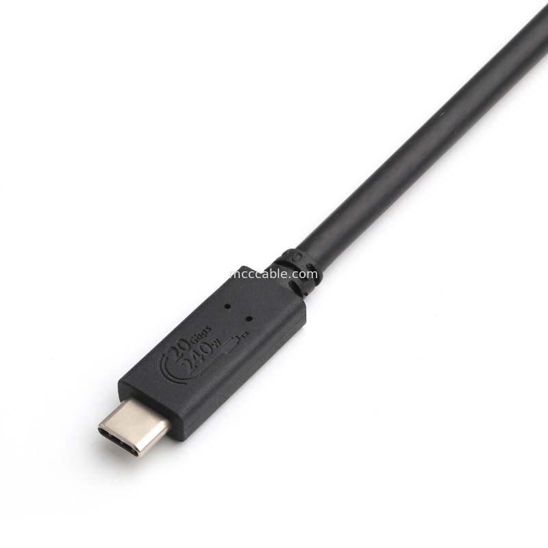 Kabel USB4 8K 240W 20Gbps Kabel USB4 kelas industri kecepatan transmisi ultra tinggi super cepat pengisian