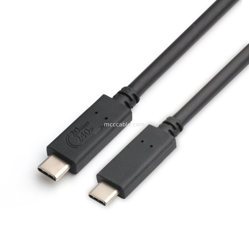 Kabel USB4 8K 240W 20Gbps Kabel USB4 kelas industri kecepatan transmisi ultra tinggi super cepat pengisian