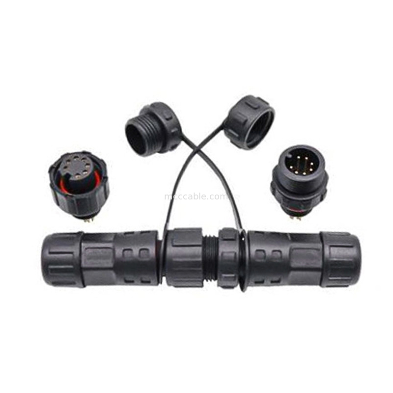 Kelas industri Waterproof 8 Pin Connector Bulat M12 Wanita Cable cetakan lvds tampilan konektor