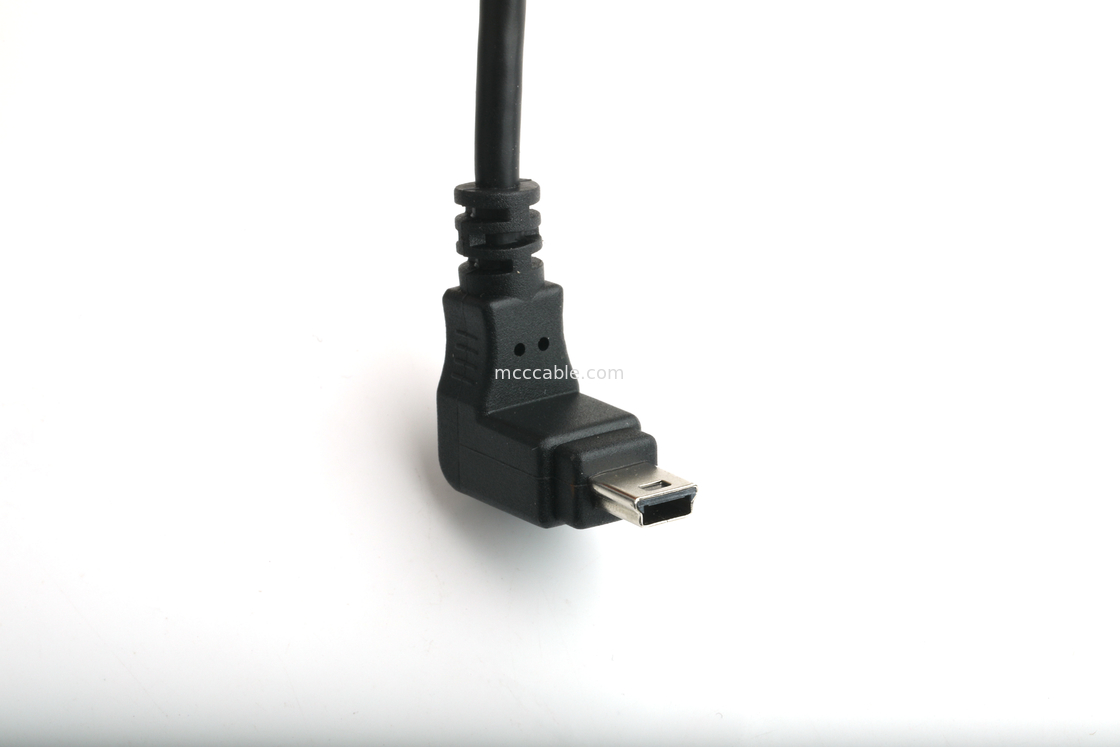 TYPE B FEMALE PANEL MOUNT adaptor ke USB MINI-B laki-laki sudut atas WTH cetakan