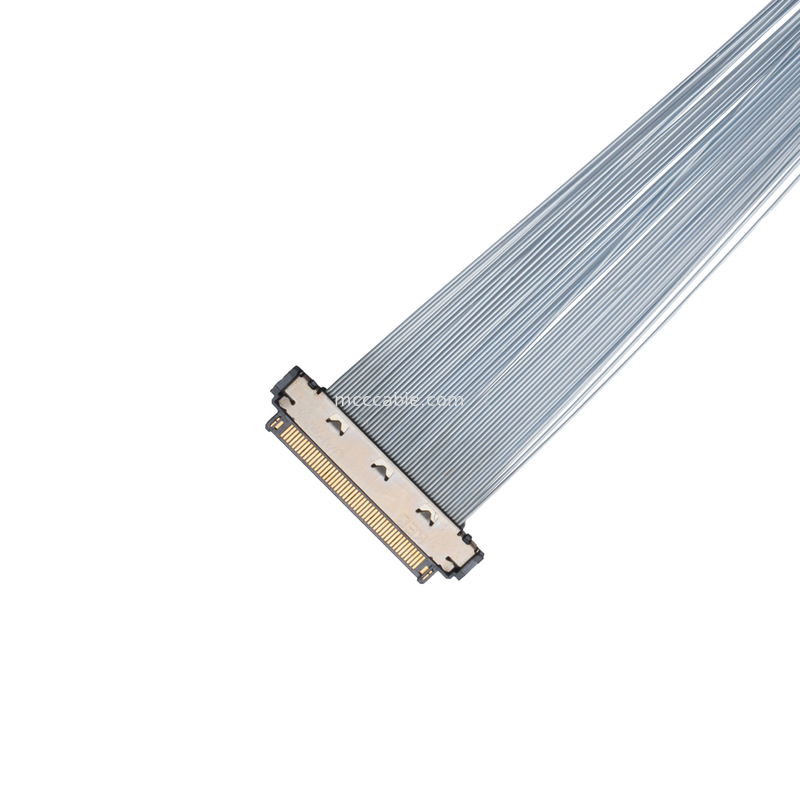 KEL XSL20-48S 0,25mm Pitch Micro-Coax Cable, 44AWG PFA Shielded, dua ujung