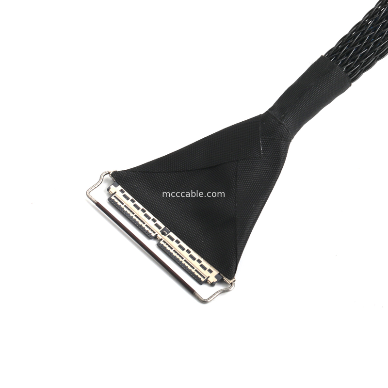 Kabel Mikrokoaxial 40-pin, Pitch 0,4mm, Dual-Shielded untuk EDP/LVDS