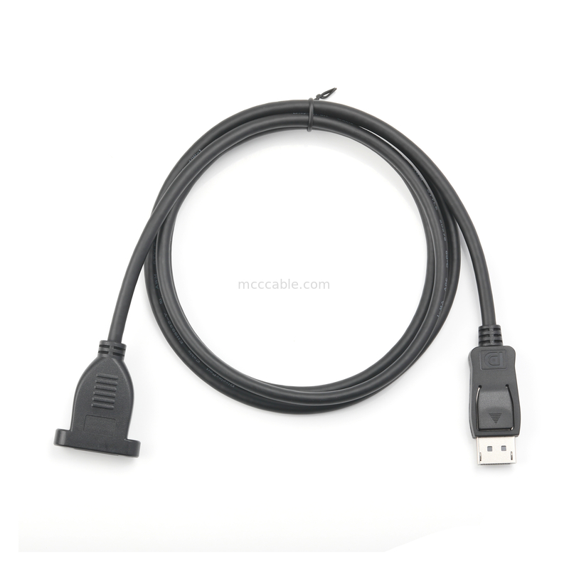 20-Pin DisplayPort Kabel Pria ke Wanita, Terlindung 6.0mm OD, 100Ω Impedansi
