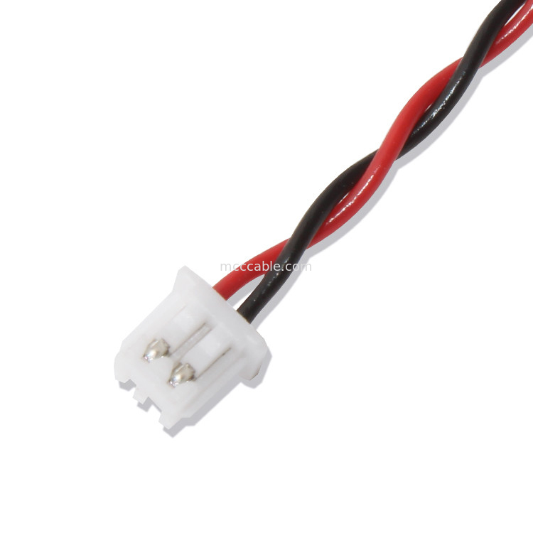 Kabel Konektor JST Wire Harness XHP-2 22AWG UL1007 Kabel Terpaku Hitam Merah 2P