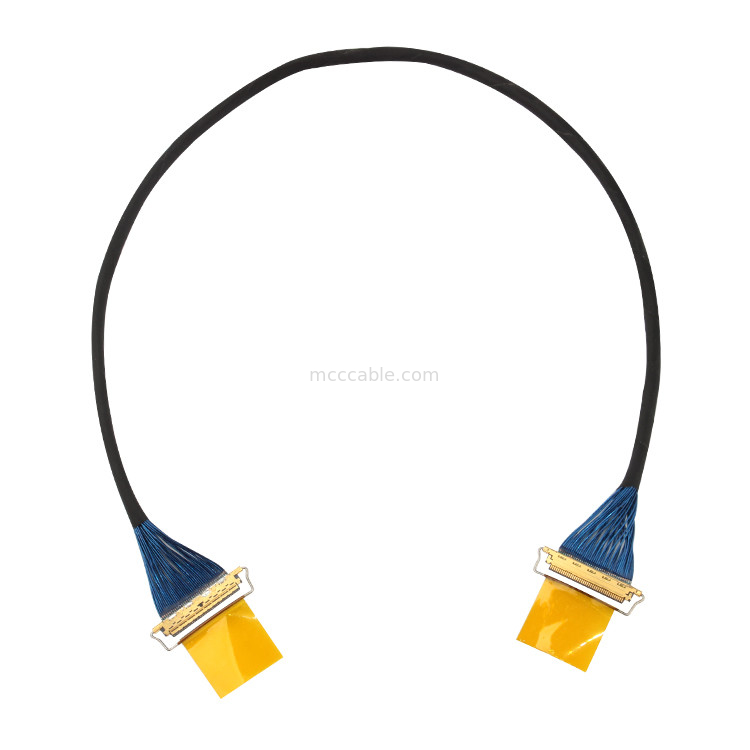 20 Gbps/Lane Mini Coax Cable Transfer Kecepatan Data Tinggi Untuk Thunderbolt 3 20633 40T 01 konektor display lvds