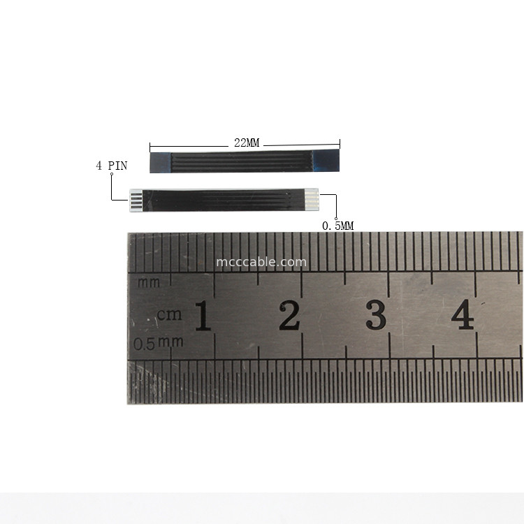 4 Pin FFC FPC Cable, OEM FFC Ribbon Cable Untuk konektor display lvds Printer