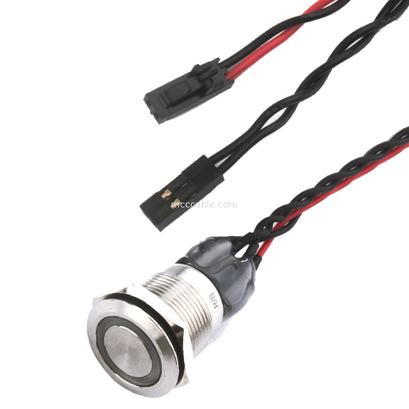 Bulgin Mpi002 28 D4 Merah Biru Led Kabel Saklar Daya Untuk Rl Ke Molex 50579402