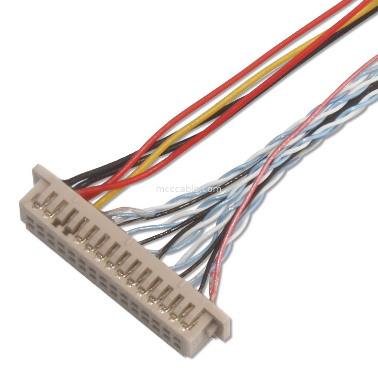 1.25mm 0.5mm Lvds Koaksial Kabel Df13 30ds 1.25 Untuk 20453-240T-03 0.5mm pitch