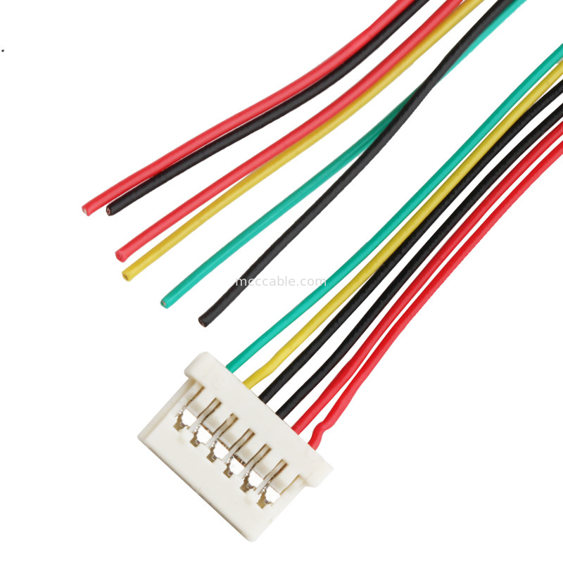 6DS 1.25mm Pitch  DF14 Lvds Majelis Kabel Crimping 6 Pin konektor layar lvds