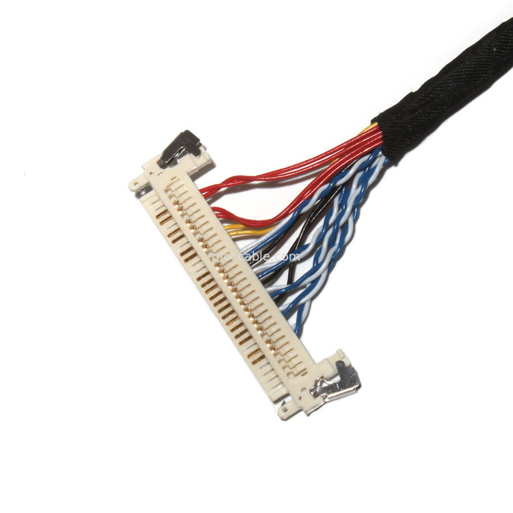 Sesuaikan Panjang 2.0mm Pitch Lvds Kabel Majelis 30 Pin  DF11-24DS-2C Untuk FI-X3OHL OEM / ODM