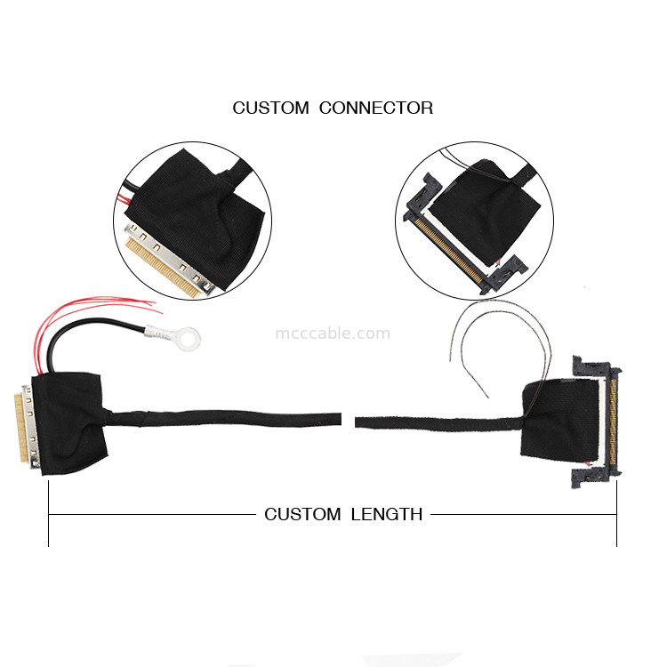 32AWG Kabel LVDS 40 Pin 88441-40 hingga 50 Pin JAE F1-RE51HL
