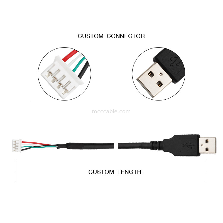 28AWG USB 2.0 KE JST SPH-4 Konektor layar Harness Kawat Kustom 9 Pin lvds