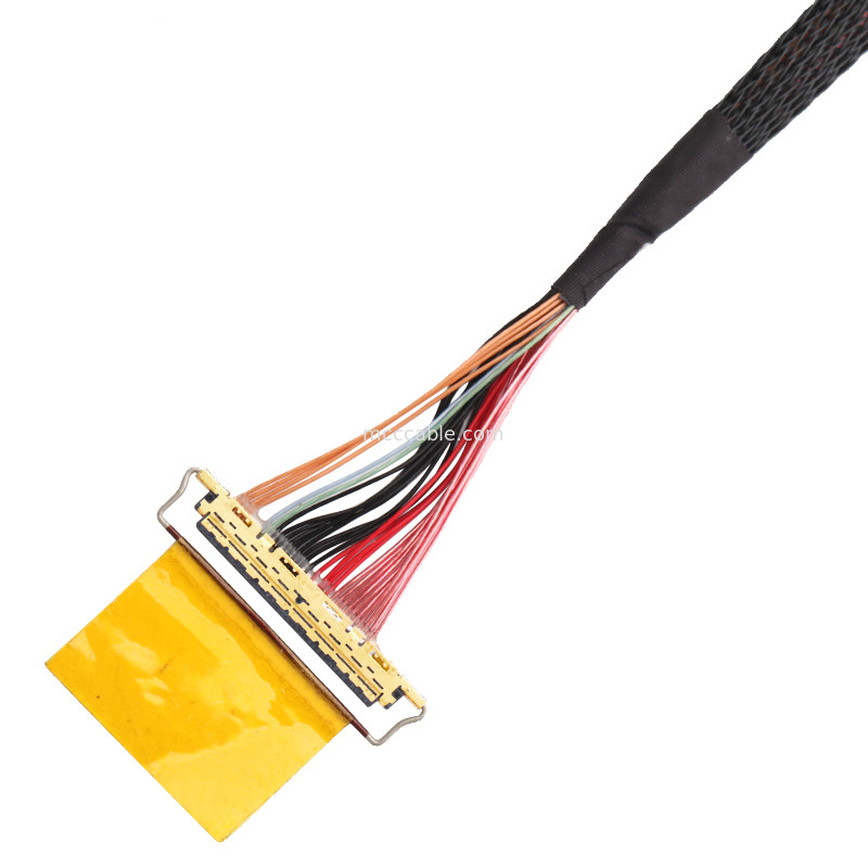 36AWG Lvds Kabel Majelis I  20453-240t-01 Untuk 20453-240t-01 40P 0.4mm Pitch