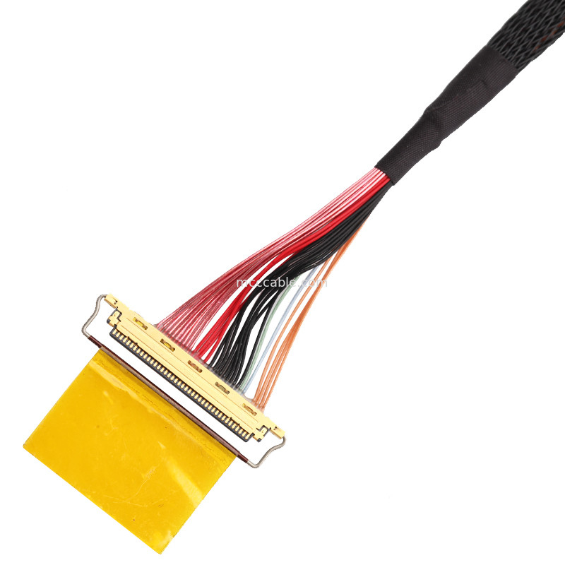 36AWG Lvds Kabel Majelis I  20453-240t-01 Untuk 20453-240t-01 40P 0.4mm Pitch