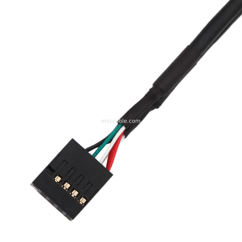 Rakitan Kabel Harness Kawat Panjang HSG 100mm 2 × 5 Pin Hitam Ke PHD-2 × 5P