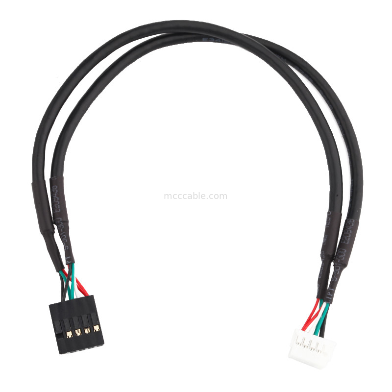 Rakitan Kabel Harness Kawat Panjang HSG 100mm 2 × 5 Pin Hitam Ke PHD-2 × 5P