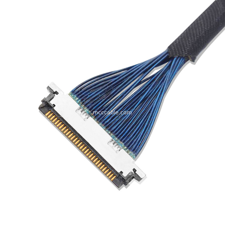 Kabel Koaksial Mikro LVDS Panjang Khusus 0.4mm 20453z-030 SD hingga 20347 Dengan Kunci Mekanis