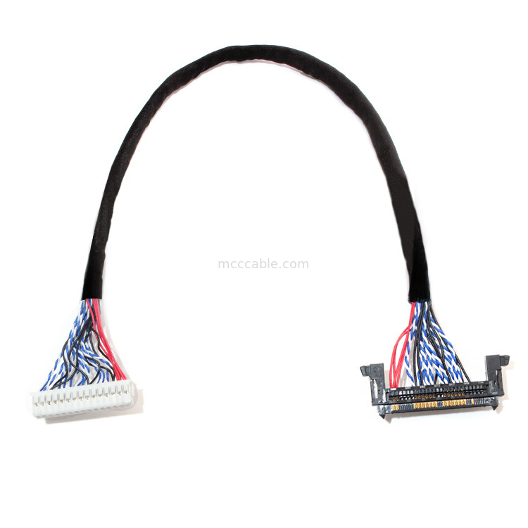 26AWG Lcd LVDS Cable Assembly 1.0mm Pitch JAE Fix-30ssl-Hf Ke  Df13 EDP