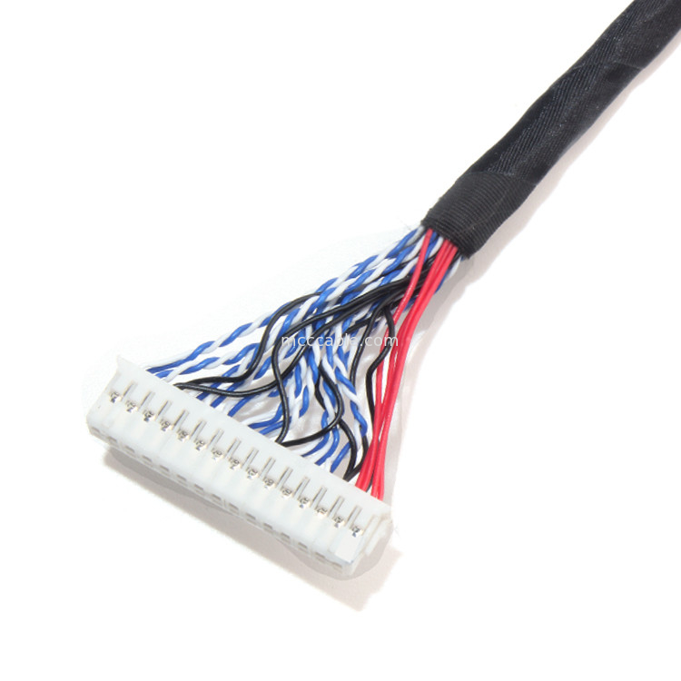 26AWG Lcd LVDS Cable Assembly 1.0mm Pitch JAE Fix-30ssl-Hf Ke  Df13 EDP
