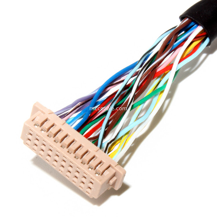 Konektor LCD Rakitan Kabel LVDS 1.0mm Pitch 32AWG  DF13-20DS-1.25C