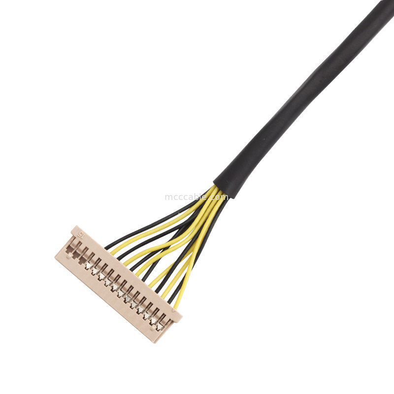 Panjang 100mm Wire Harness Cable Wl 1025h-15p Ke Wl 1253h-15p Lvds Cable Assembly