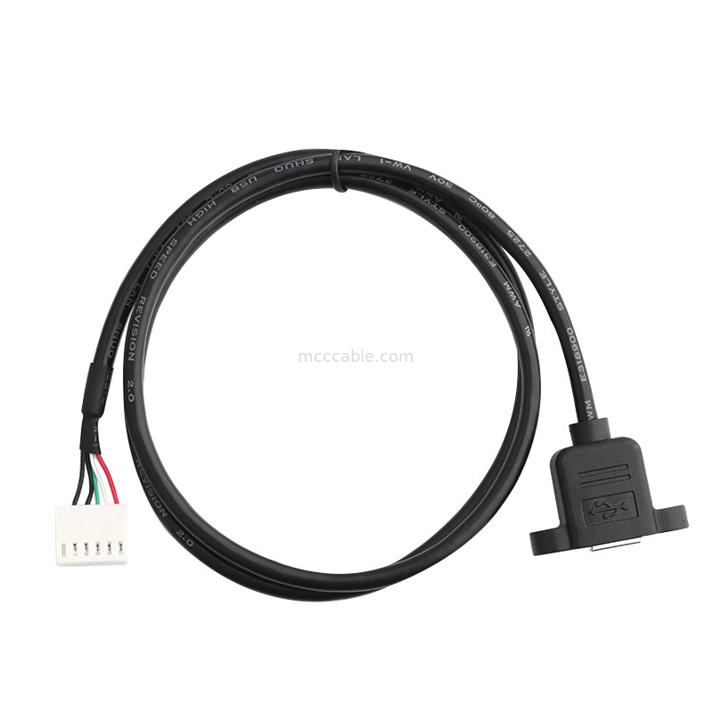 2.54mm Pitch A2542ha-6p Wire Harness Durachill Usb B Kabel Panel Mount Majelis