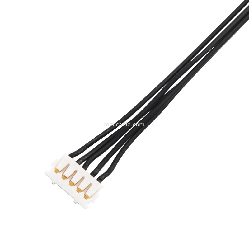 Rangkaian kabel UAV Lvds Edp Rangkaian kabel 0,25mm Pitch 20531-034T-02 To Jst Auhr-05v-H 34 Pin Kabel koaksial mikro