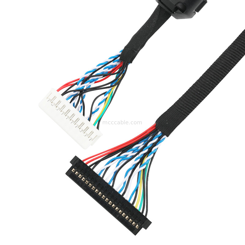 Rakitan kabel LVDS EDP JST PHDR-20V ke JAE FI-S20S kabel konektor lvds