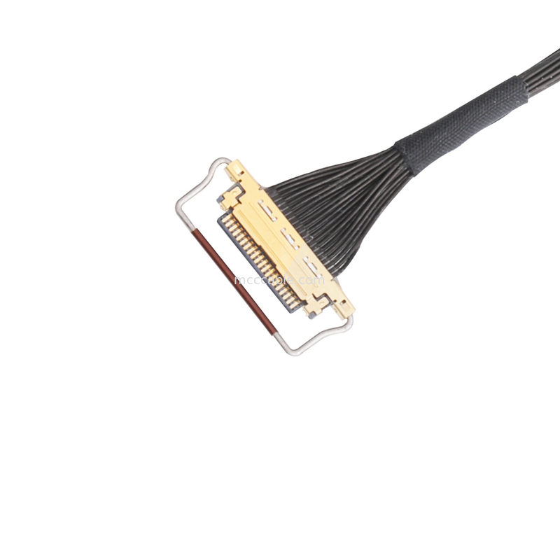 Oem Lvds Cable Assembly 0.5mm Pitch 20453-220t-03 Konektor mikro-koaksial tipe kawin horizontal