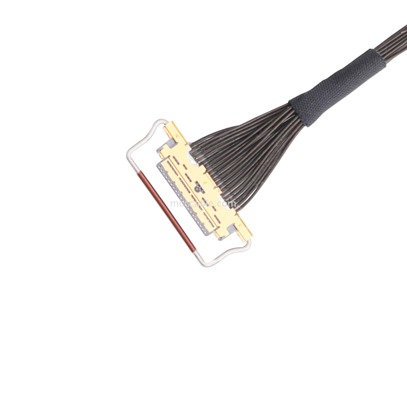 Oem Lvds Cable Assembly 0.5mm Pitch 20453-220t-03 Konektor mikro-koaksial tipe kawin horizontal