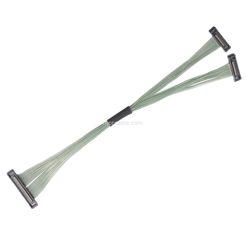 35P Micro Coaxial Kabel 20380-035t-06 Lvds Konektor 0.4mm Pitch Sudut Kanan